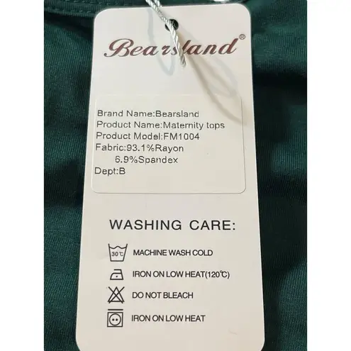 Bearsland Nursing Maternity Breast Feeding Dark Green Short Sleeve XXL Top NWT