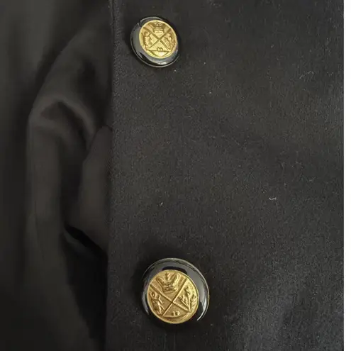 Pendleton Virgin Wool Single Breasted 2 Gold Button Blazer Black Womens EUC 10