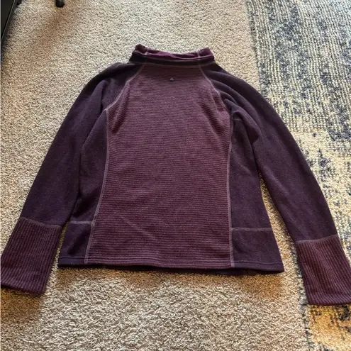 prAna Purple Wool Blend Mock Turtleneck Sweater