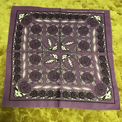 Grateful Dead Purple stealie n bolt  bandana