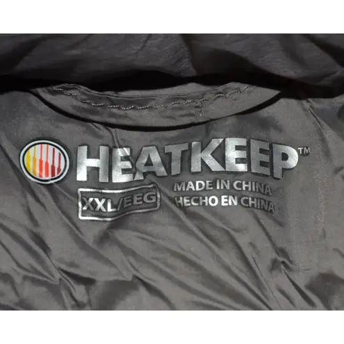 Heat Keep Ladies Gray Sleeveless Quilted Puffer Jacket Size XXL Pocket Insulated