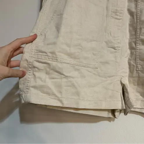 Outerknown Station Suit Shortall Romper Organic Cotton Linen in Natural Small - Image 3