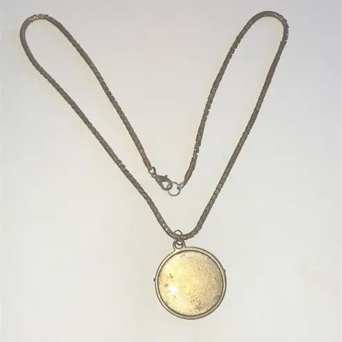 Vintage Jaguar Aged Bronze Tone Pendant Necklace Brown