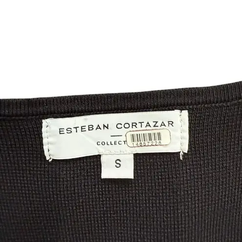 Esteban Cortazar x RTR Square Neck Sweater Dress in Black/Red, Size S Black