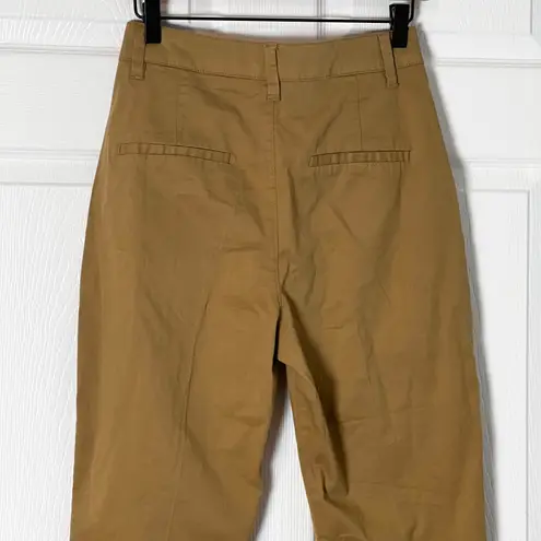 Bershka NWT Tan Cuffed Ankle Cropped Trouser Pants