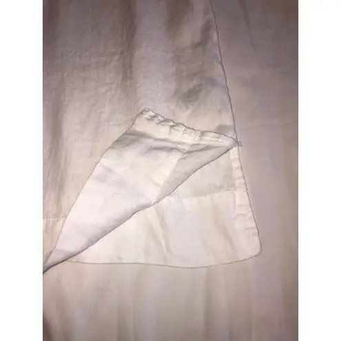 Artisan NY Linen Tunic Size 1X White Long Sleeve Grommet Lace Up Neckline Plus