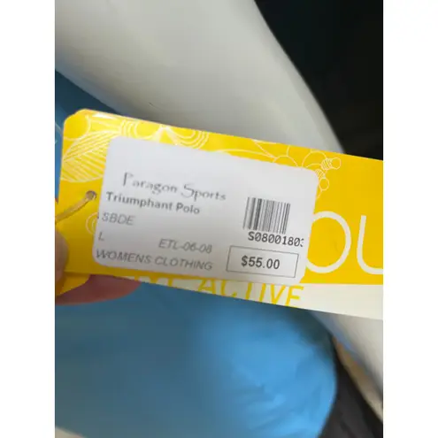 Lole NEW  Triumphant Polo Blue UPF 50+ Short Sleeve Shirt Women's Size L NWT $55 - Image 5