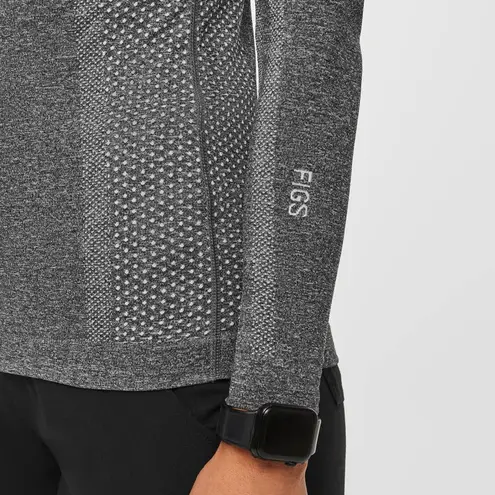 FIGS  Salta Seamless Longsleeve Underscrub in Graphite, Size Small