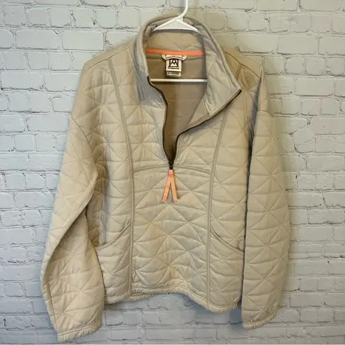 Avalanche Outdoor Supply Co ladies cream quilted 1/4 zip pullover size XL