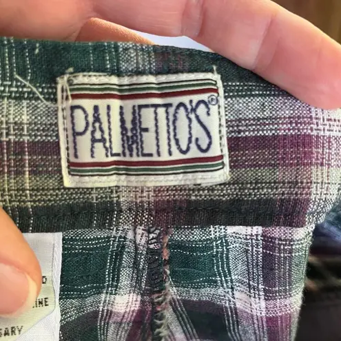 Palmetto's Women's Vintage Preppy Plaid High Waisted Shorts Size 26" Waist