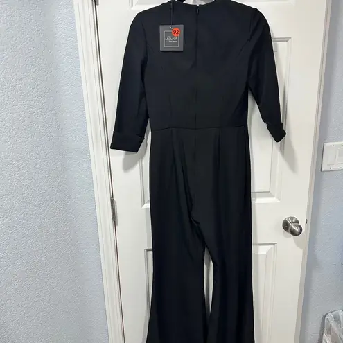 Mac Duggal Ieena Size 4 Black Wide-Leg Jumpsuit With Bow Detail Formal Evening - Image 5