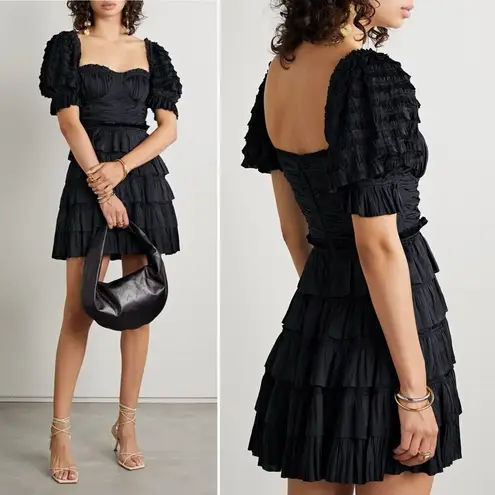 Ulla Johnson Noir Lucette Dress in Black Size 8