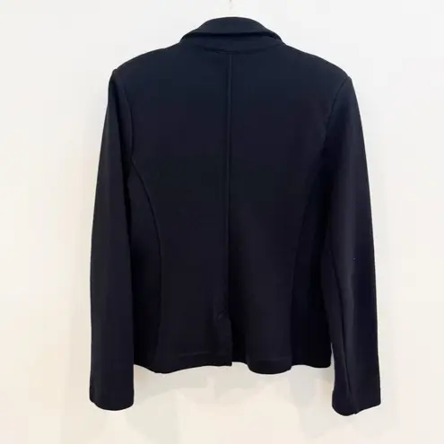 Whistles Navy Slim Soft Cotton Jersey Knit Blazer Jacket Blue Office Business 10