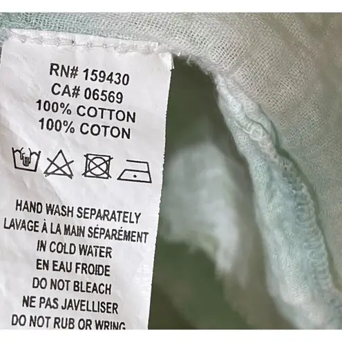 Elan Ruffle Mini Skirt Tiered Aloe Green Tie-Dye Elastic Waist Size S Small