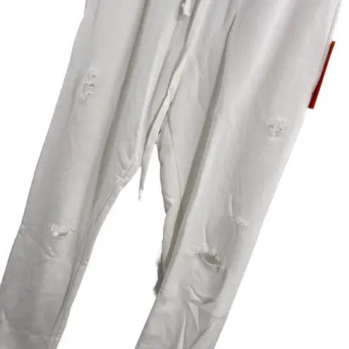 La Detresse White Sweatpants Distressed Small New
