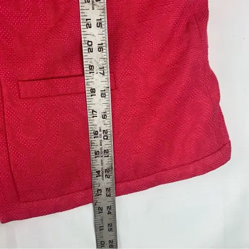 Karl Lagerfeld women's size 16 Jacquard jacket pink blazer business 1x cropped