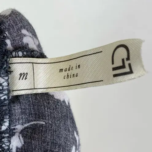 LLD Grey & White Floral High Rise Booty Lounge Shorts Gray Size M