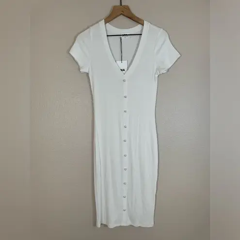 LNA x Revolve Chili Dress in White size Small New with tags Ribbed