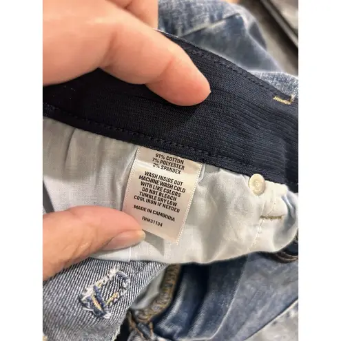 Wonderly Mid Rise Straight Women's Jeans 12S Acid Wash 5 Pockets Denim Stretch