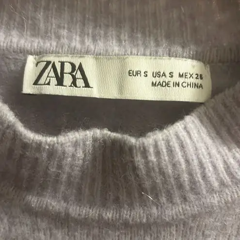 ZARA ✨ Alpaca Wool Blend Knit Sz Small Lilac Sweater✨