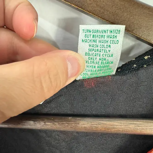 Laura Ashley Laura Ashley Top S Red Black Metallic Animal Print Y2K Goth Glam Indie Sleaze