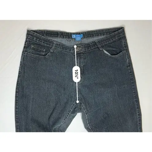 Dkin High Rise Straight Leg Stretch Blue Jeans Sz 20 Hipster Modern