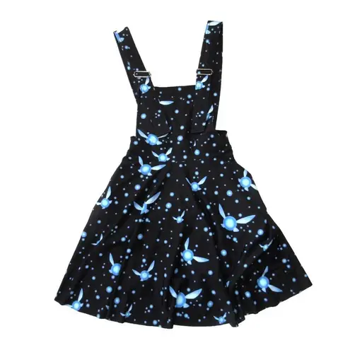 Blackmilk NWT x Legend of Zelda Navi Apron Dress in Black Ocarina of Time XS