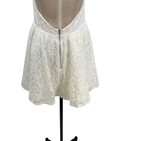 Bardot Teo Lace Mini Dress Halter Open Back White Size US 10