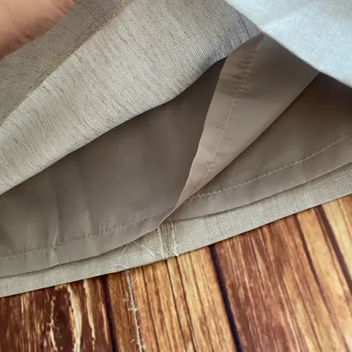 Amanda Smith Women's Vintage Pleated Straight Skirt Beige Size 16