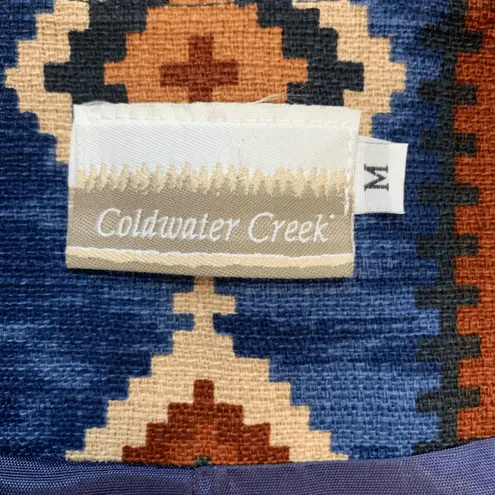 Vintage 90s Coldwater Creek Southwestern Tapestry Vest Concho Buttons Medium Red