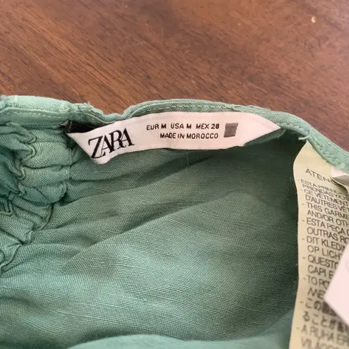 ZARA  Top Women’s Medium Green Backless Tie