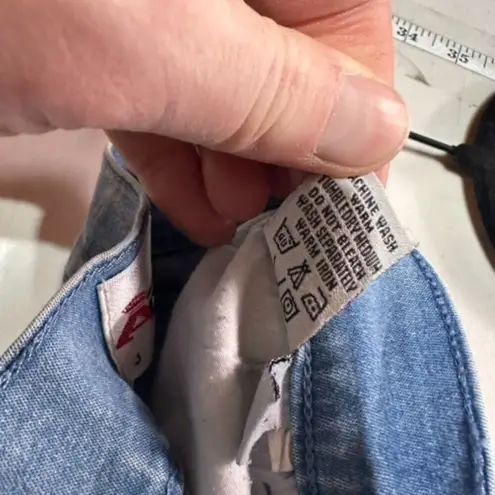 Acezung heavily embroidered boho straight leg hi rise jeans light wash size 10 Blue