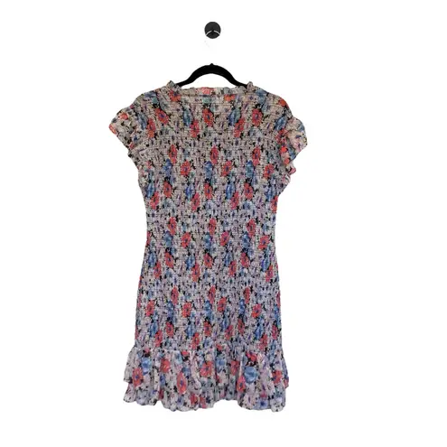 Veronica Beard Cici Floral Smocked Mini Dress Size 10