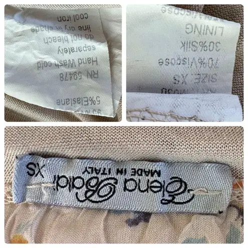 Elena Baldi Tiered Silk Floral Maxi Dress Lightweight Flowy Summer Italy Sz XS