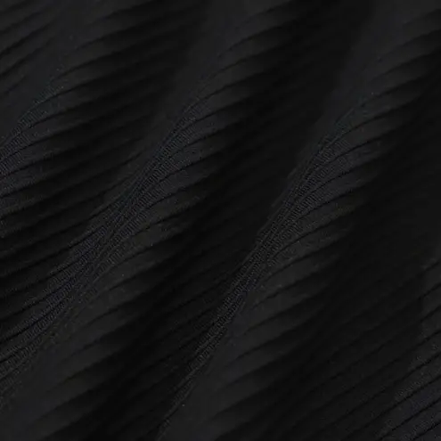 Berlook Black Ribbed Twist Knot Bikini TOP ONLY 17 Size XL