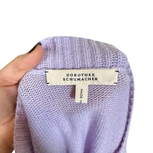 Dorothee Schumacher Modern Statements Lavender Wool Cashmere Cardigan Purple