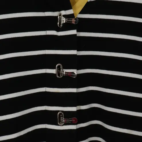 Charter Club Black White Stripe Hooded Toggle Jacket Womens Nautical Fisherman Plus Size 3X