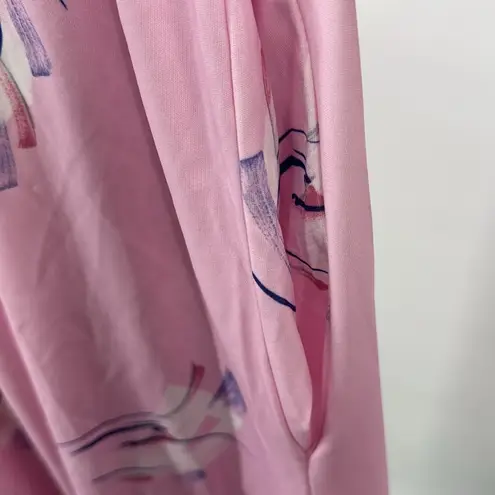 Odyssey by Avon Pink floral Lace Trim slip nightie and matching Robe S vintage