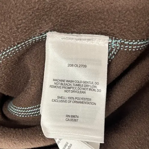 Mountain Hardwear Microchill Quarter Zip Fleece Brown & Teal Women’s Size Large