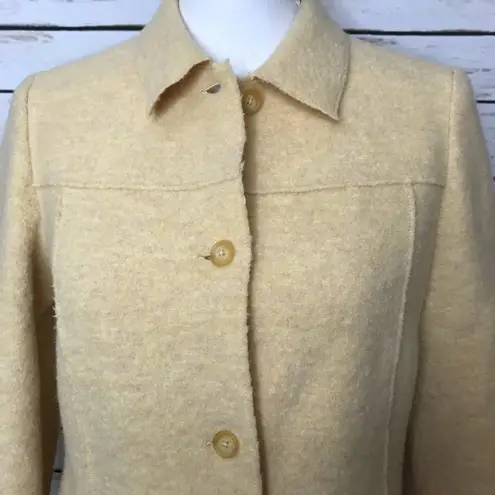 Lands' End 🌴Lands’ End Wool Petite Jacket Soft Yellow Sz 6P