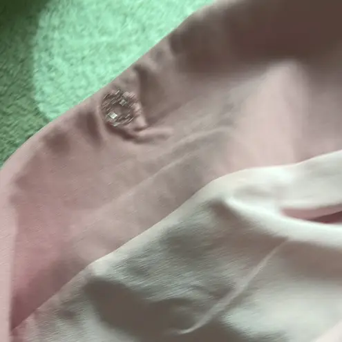 Oscar de la Renta SET pink bow peak label jacket blazer and pants suit set