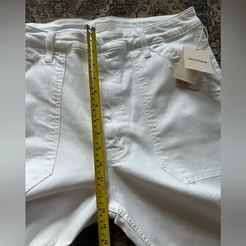 NWT MOTHER Denim Private Double Pocket Skimp Jeans Fairest of Them All White 31”