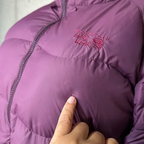 Mountain Hardwear MOUNTAIN HARD WEAR WOMEN'S PURPLE DOWN FILLED PUFFER JACKET SIZE L