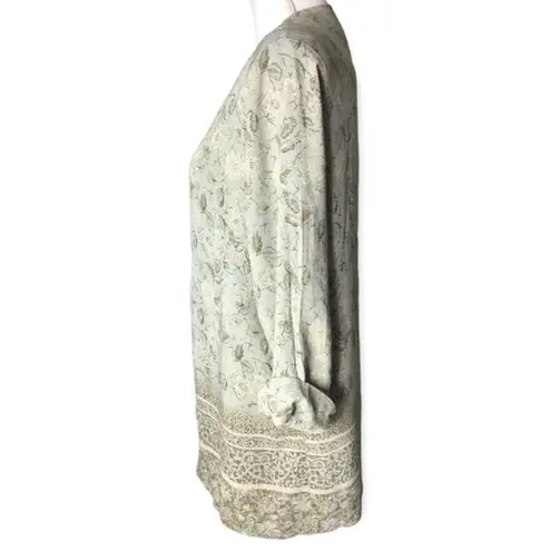 Tori Alexander Vintage Floral 3/4 Sleeve Open Front Cardigan Blouse Size 18