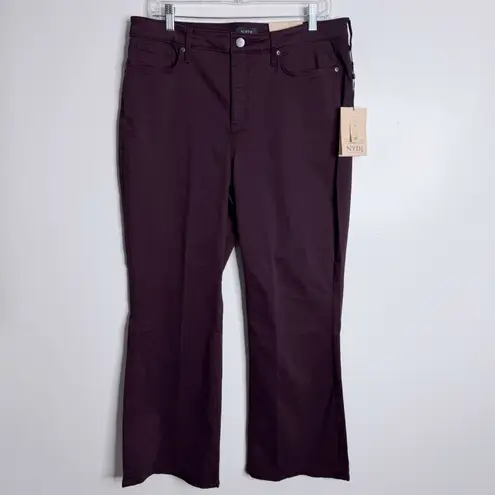 NYDJ NWT Julia Relaxed High Rise Flared Jean In Eggplant Purple Size 14