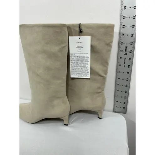 Womans The Drop Pull On Midcalf Boots 8.5 Beige Heel Square Toe NWT Tan