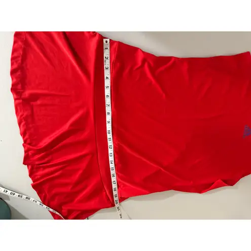 Adidas  Women's Adipure Formotion Orange-Red Drop Waist Short Mini Tennis Dress L