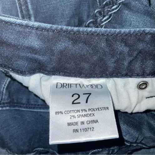 Driftwood  Jackie Side Embellished Dark Wash Jeans Size 27