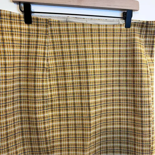 Liverpool plaid Checkered Mini Skirt in Mustard and Brown 12P