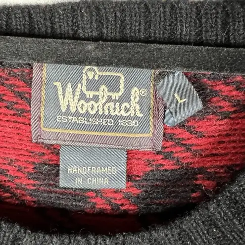 Woolrich VTG Women’s Wool Red Plaid Winter Recreation Ice-skater Sweater Size L